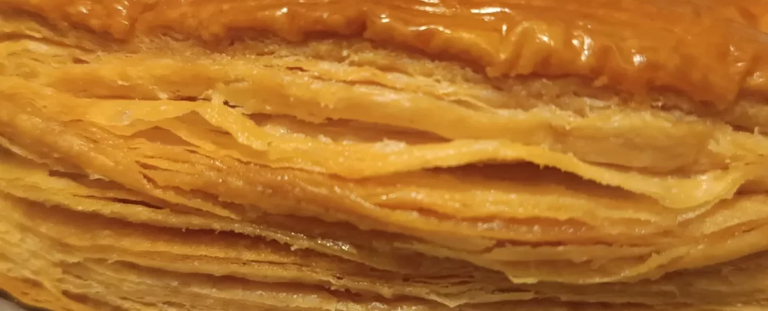 galette des rois à la pomme, pâte feuilletée inversée