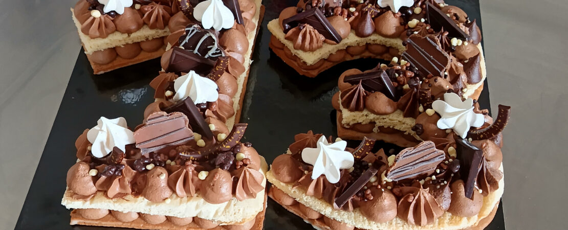 number cake chocolat