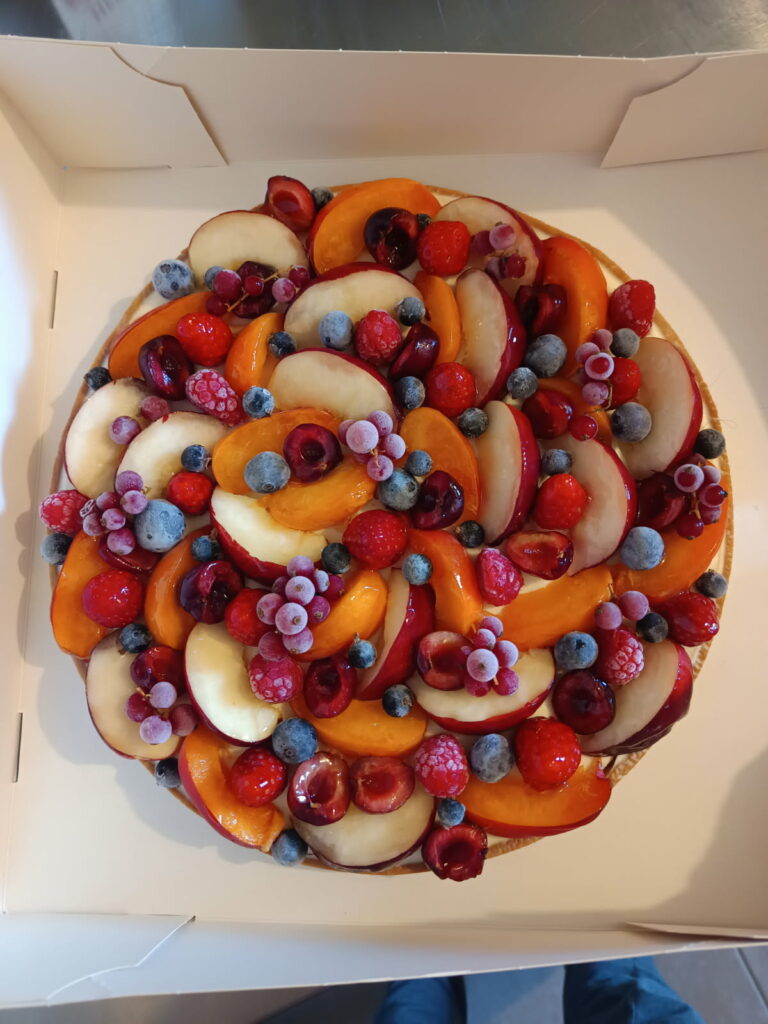 tarte fruits été pomme, abricot groseilles cassis myrtille framboise fraise
